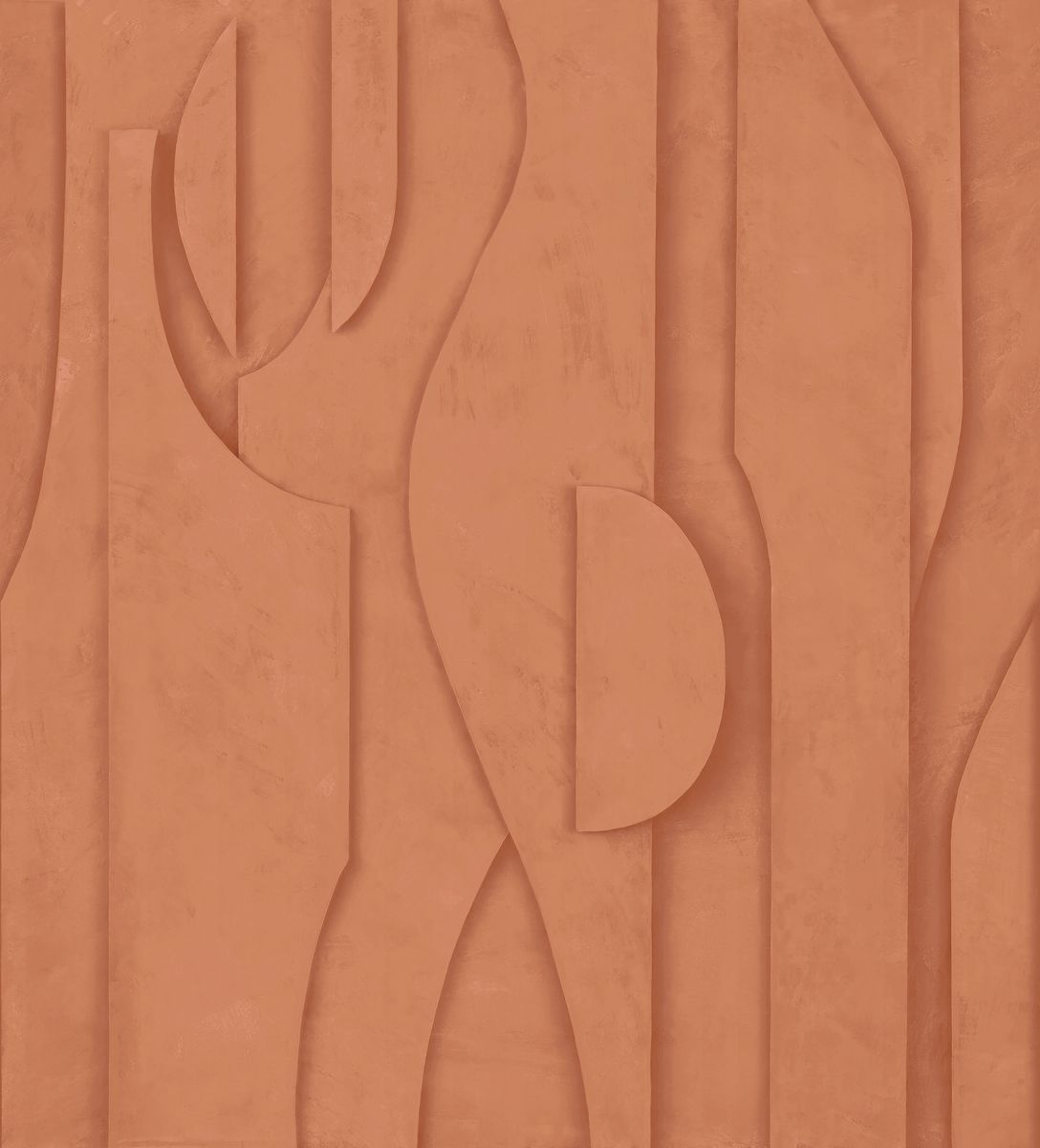 Panoramas 5 Mural — Terracotta